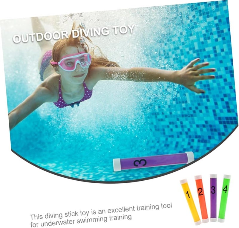 Boys Girls Diving Stick Toy Set 2 Plastic Rods for Pool Swim Training Summer Water Play - Image 5